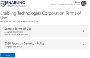 terms of use settings